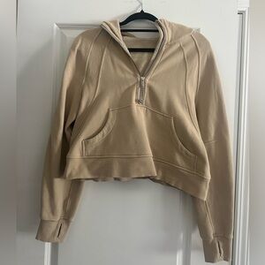 Lululemon tan scuba quarter zip size XS/S